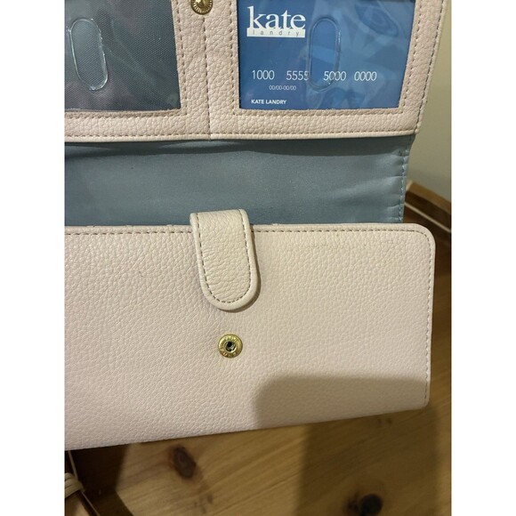 KATE LANDRY WALLET BLUSH PINK LEATHER NWT - Picture 3 of 5